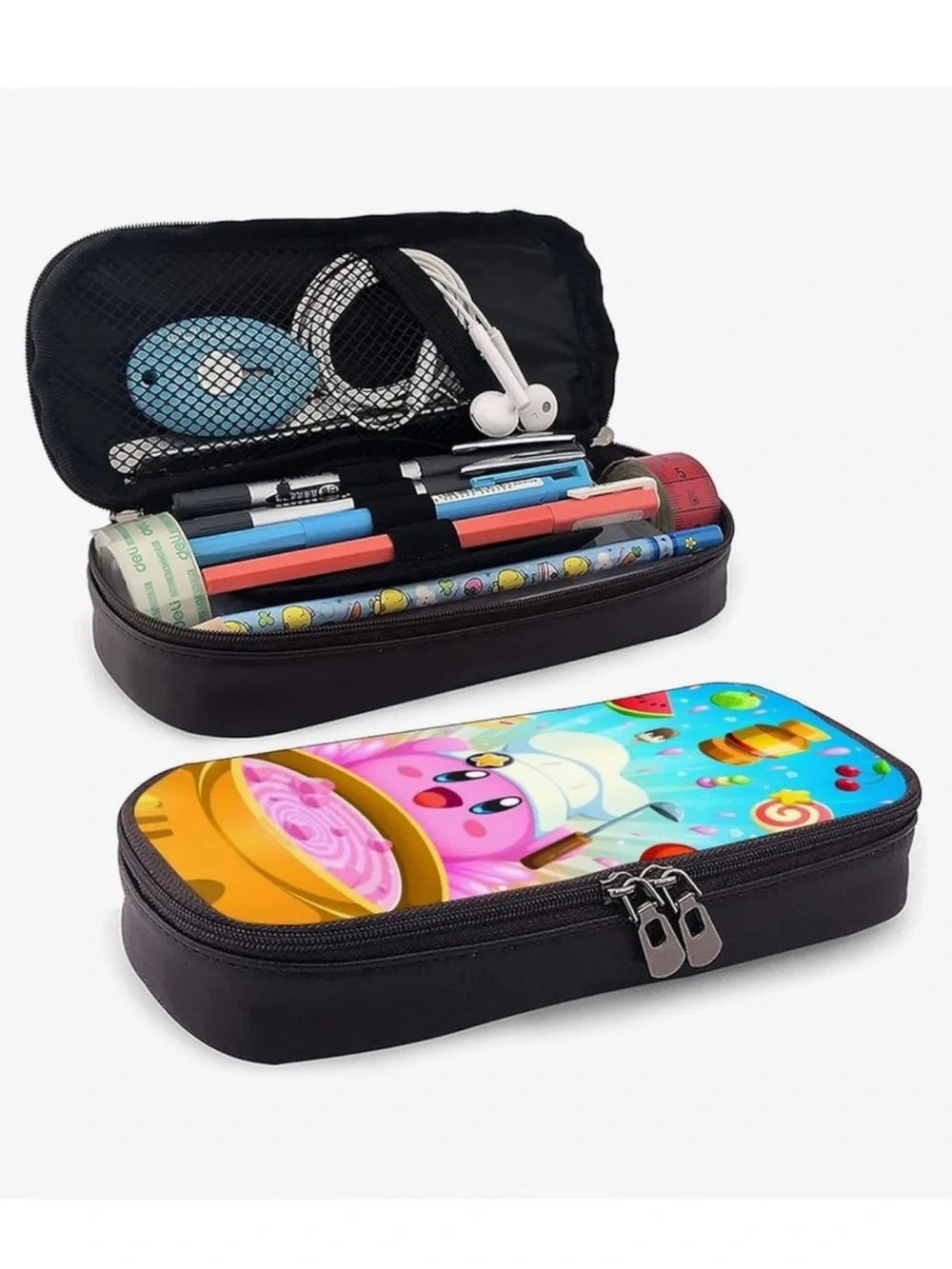 3 Pieces Pink Kirby Backpack Lunch Bag And Pencil Case